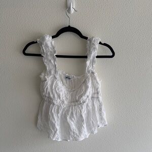 Princess Polly White Ruffled Top